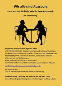 PlakatSpeeddating©O4F - Omas for Future