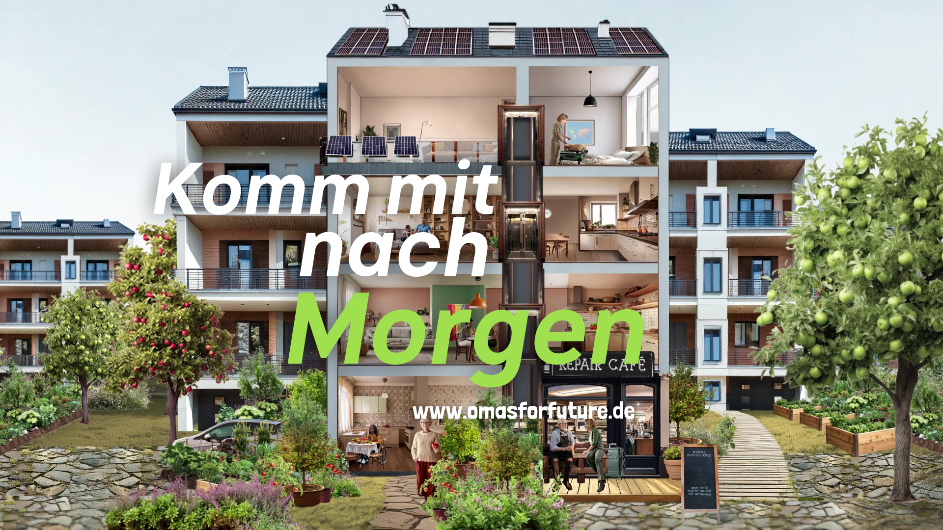 Zukunfstsfilm Teaser_Omas for Future Ein Haus von Morgen, mitten im Grünen