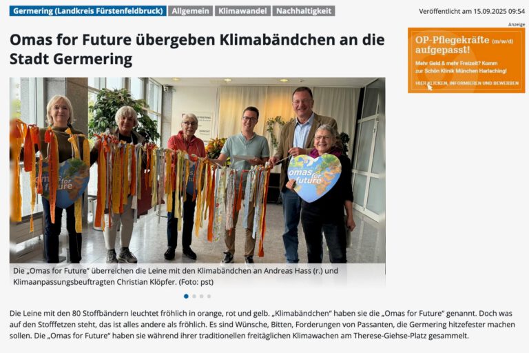 Übergabe der Klimawünsche an OB Haas