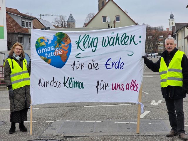 Banneraktion 20.2.26 an der Kreuzung Bretten©O4F