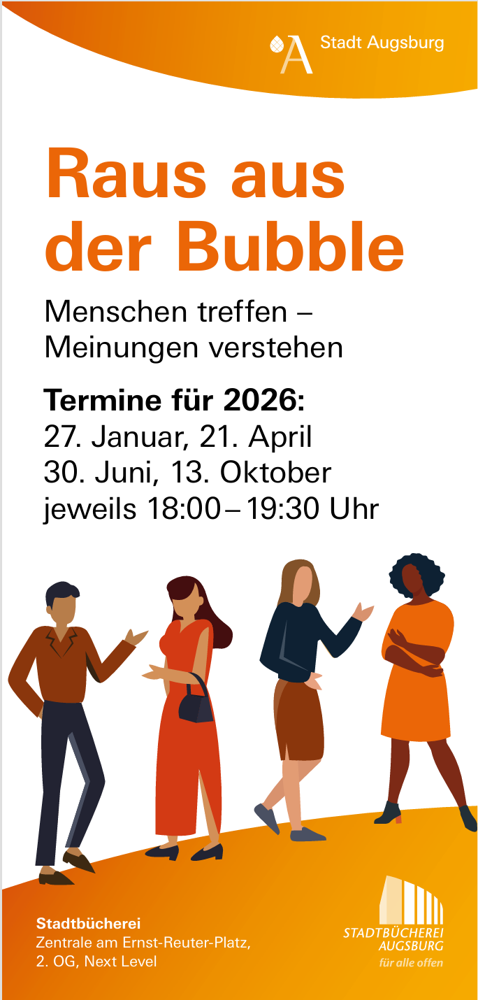 Flyer Austauschformat Stadtbuecherei Augsburg 2026©O4F