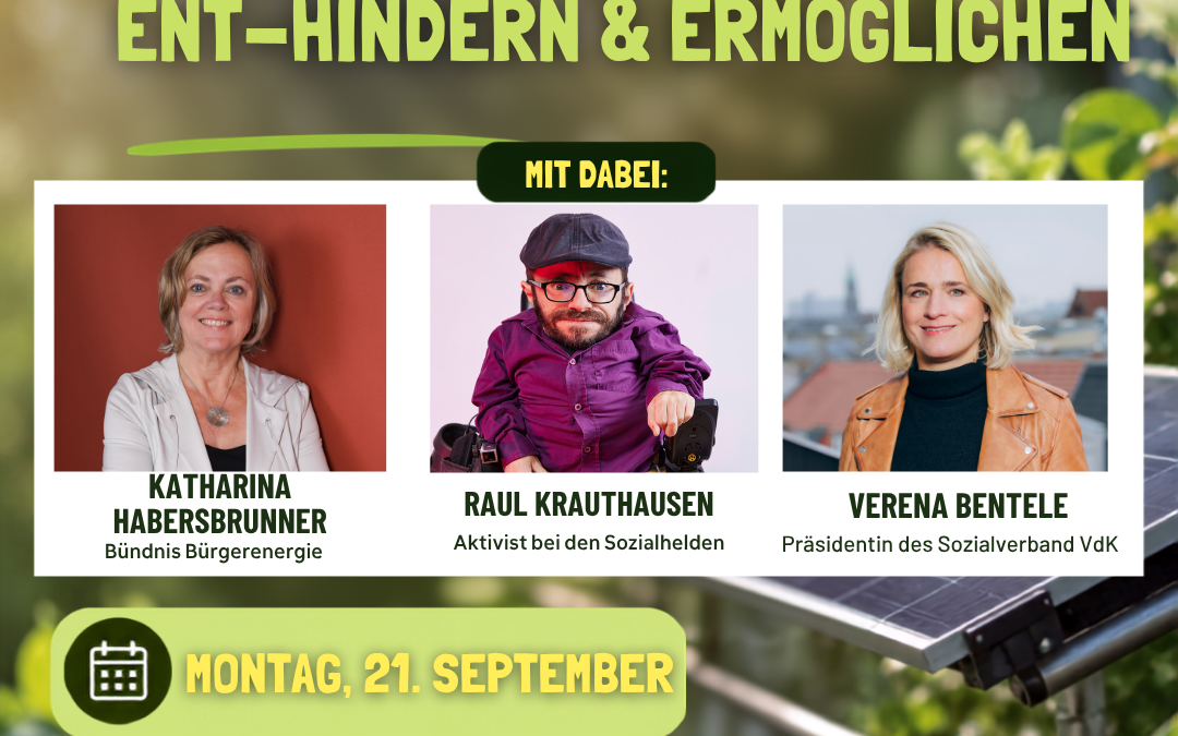 Energiewende für Alle: Ent-hindern und ermöglichen