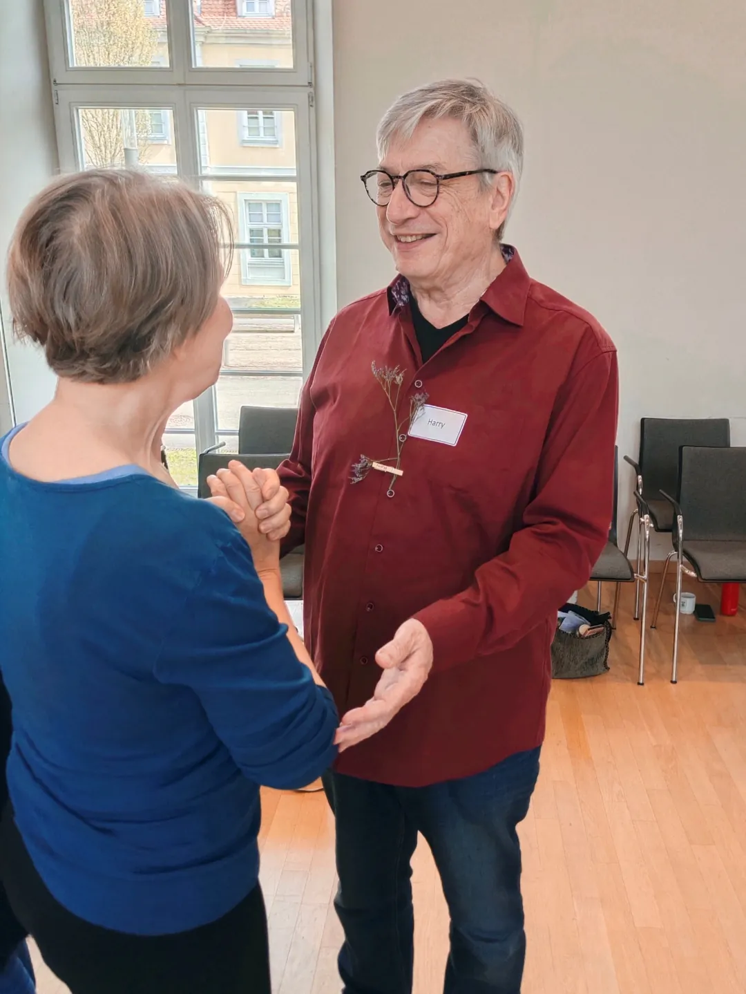 Harry Lehmann (re.) aus Vorstand im Gespräch